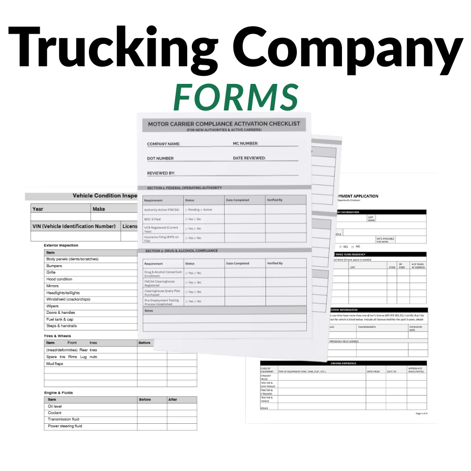 Trucking Company Compliance Form Bundle